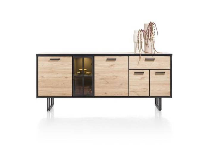 Henders & Hazel Avalon Sideboard mit LED 4 Türen+1 Lade+1 Glastür
