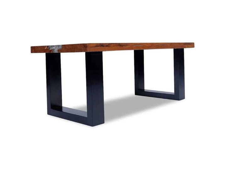 Remise 2026®Petite Table Centrale de salon Multicolore - Table basse Teck Résine 100x50cm 538 6676304