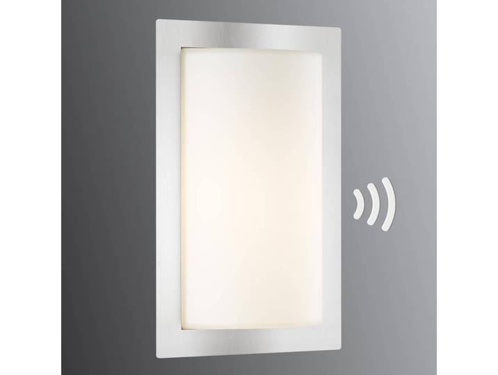 LCD Aussenwandleuchte mit Bewegungsmelder Luis, alu / grau / zink, Edelstahl, Modern