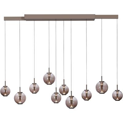 NEUHAUS PURE LED Pendelleuchte "PURE E-Infinity", braun (bronzefarben), 10, H: 100cm, 1 Stk., Leuchten, e-SLIDE Funktion, CCT, dimmbar, Fernbedienung, LED Pendelleuchte