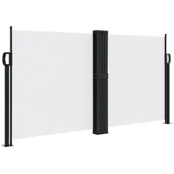 vidaXL Seitenmarkise Ausziehbar Weiß 120x1000 cm