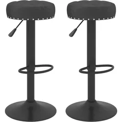 vidaXL Barhocker 2 Stk. Schwarz Samt