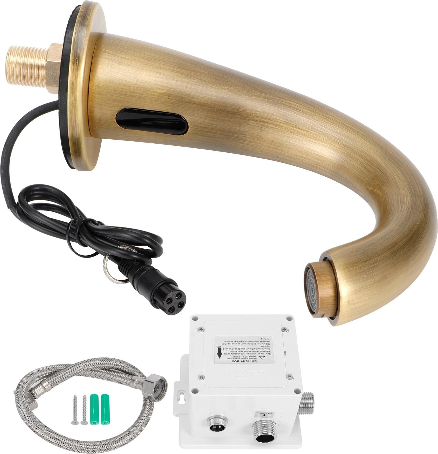 Gistuch G1/2 contactloze sensor kraanset in antiek koper voor keuken en badkamer