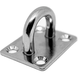 PRIOstahl Augplatte Öse 1 Stück Größe: 40 x 50mm Halterung Deckenhaken Befestigung Edelstahl V2A
