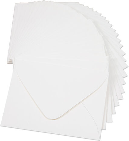 Mini-Kuverts, weiß, 57 x 71 mm, 25 Stück