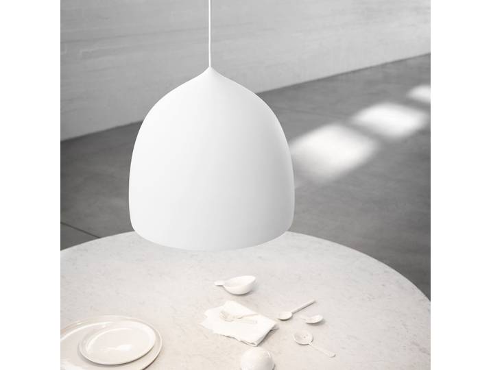 Suspence P2 Pendelleuchte Matt Weiß - Fritz Hansen - Wohnzimmer - Design - Metall - Einflammig