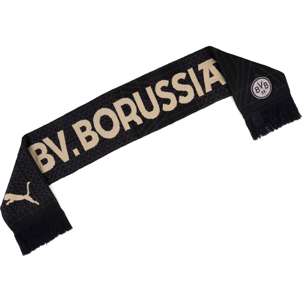 Puma BVB Culture Scarf puma black-alabaster (02) OSFA 054961-02-OSFA