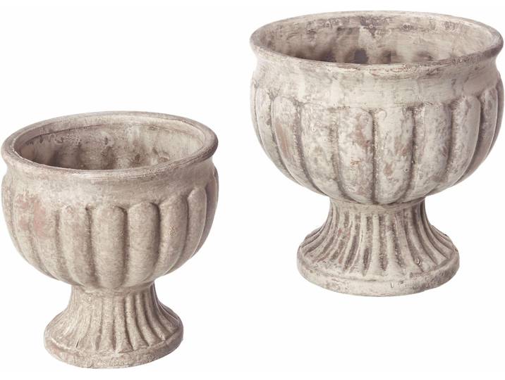 Dekoschale I.GE.A. Antik-Keramikschale , grau, B:18cm H:17cm T:18cm, Keramik, Dekoschalen, Dekoschale