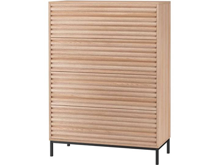 Commode avec 4 tiroirs en effet chêne