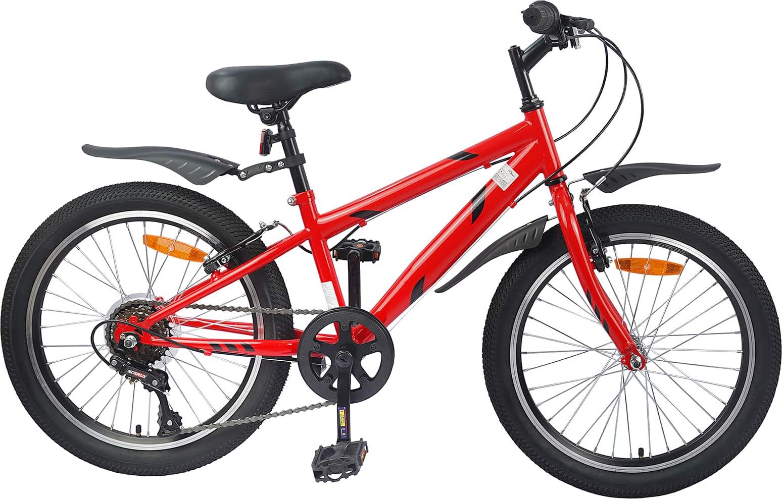 Kinderfahrrad 20 Zoll 6-Geschwindigkeit für 6-11 Jahre alt Rot
