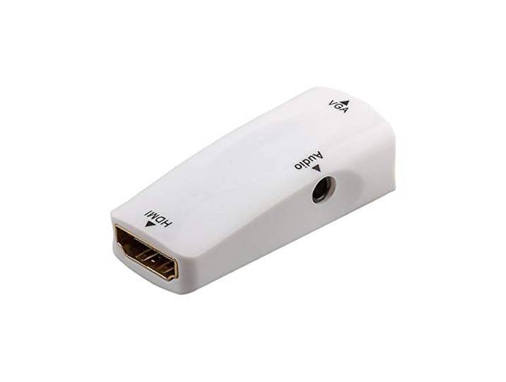 Goobay 44794 Compacte HDMI/VGA-adapter incl. audio, verguld