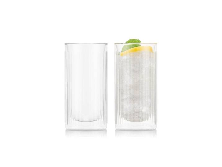 Whiskyglas BODUM Gin & Tonic 2er Set 0,28 l , transparent, B:7cm H:14,09cm, Glas, Silikon, Trinkgefässe, Whiskyglas