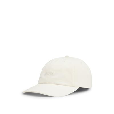 Baseball Cap BOSS "BOSS Connect", Herren, weiß (open weiß 118), Twill, Baumwolle, unifarben, Caps, mit Logostickerei, Baumwoll-Twill, unisex
