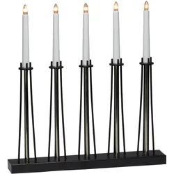 Konstsmide Weihnachtsbeleuchtung  Metallleuchter schwarz/messingfarben