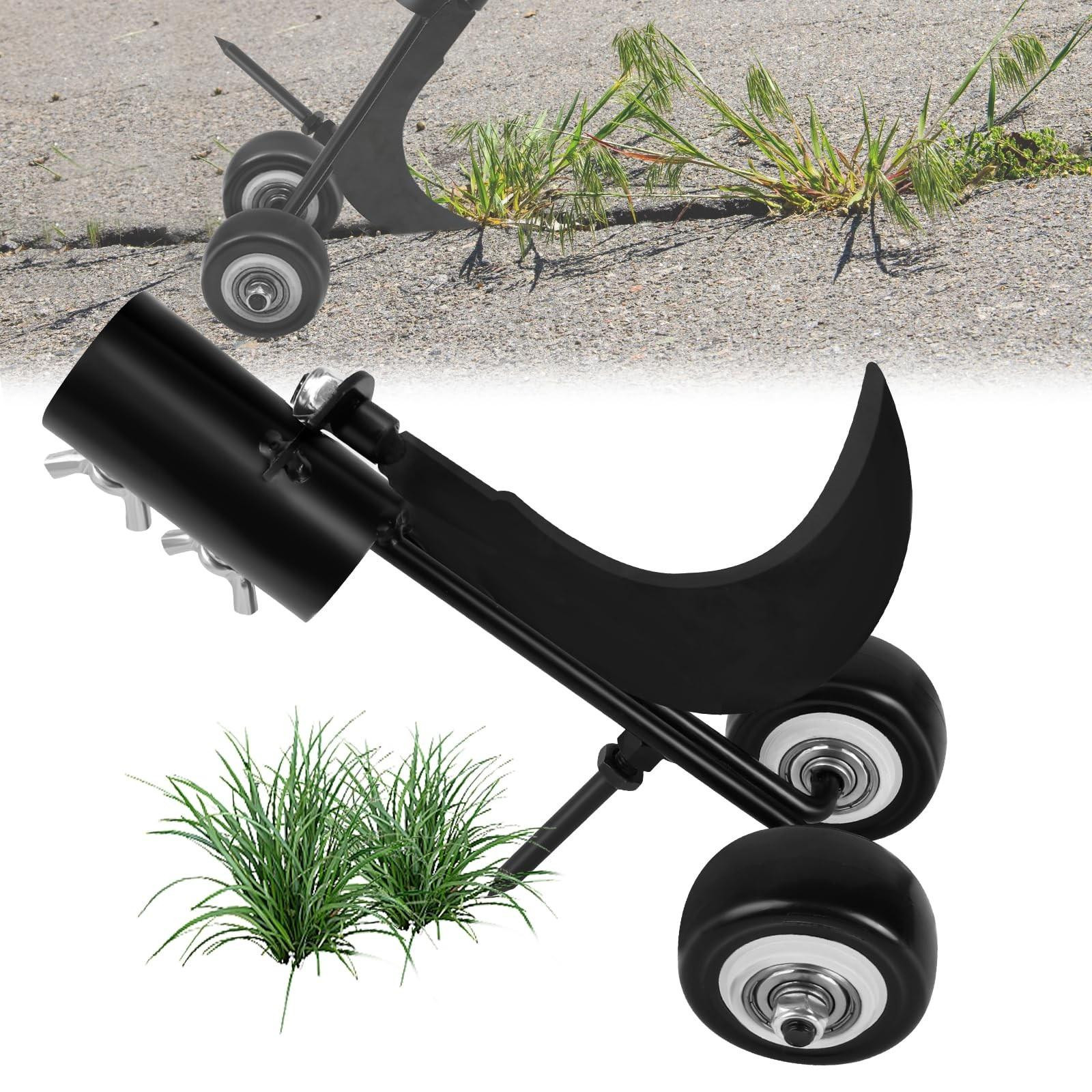 Handmatige onkruidverwijderaar met wielen voor de tuin