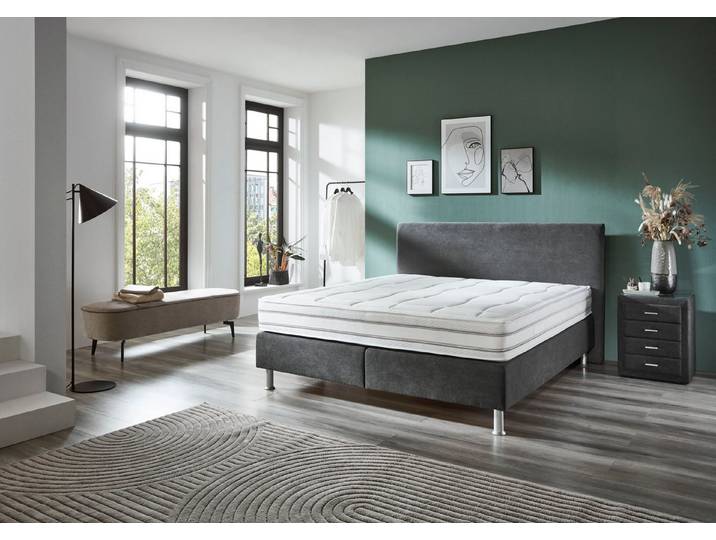 Die PlanBar Boxspringbett OC-ON23148, inkl. Wendematratzen u. Bonellfederkern Unterbau, 160/180x200cm