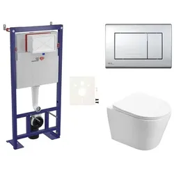 SAT Wand-WC Set für Vorwandmontage + SAT Infinitio WC SIKOSSIN21