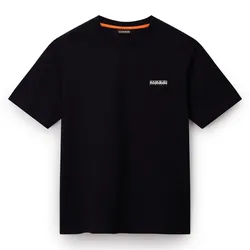 NAPAPIJRI Herren T-Shirt - S-SMALL BOX, Rundhals, Baumwolle, Logo, einfarbig Schwarz / 3XL