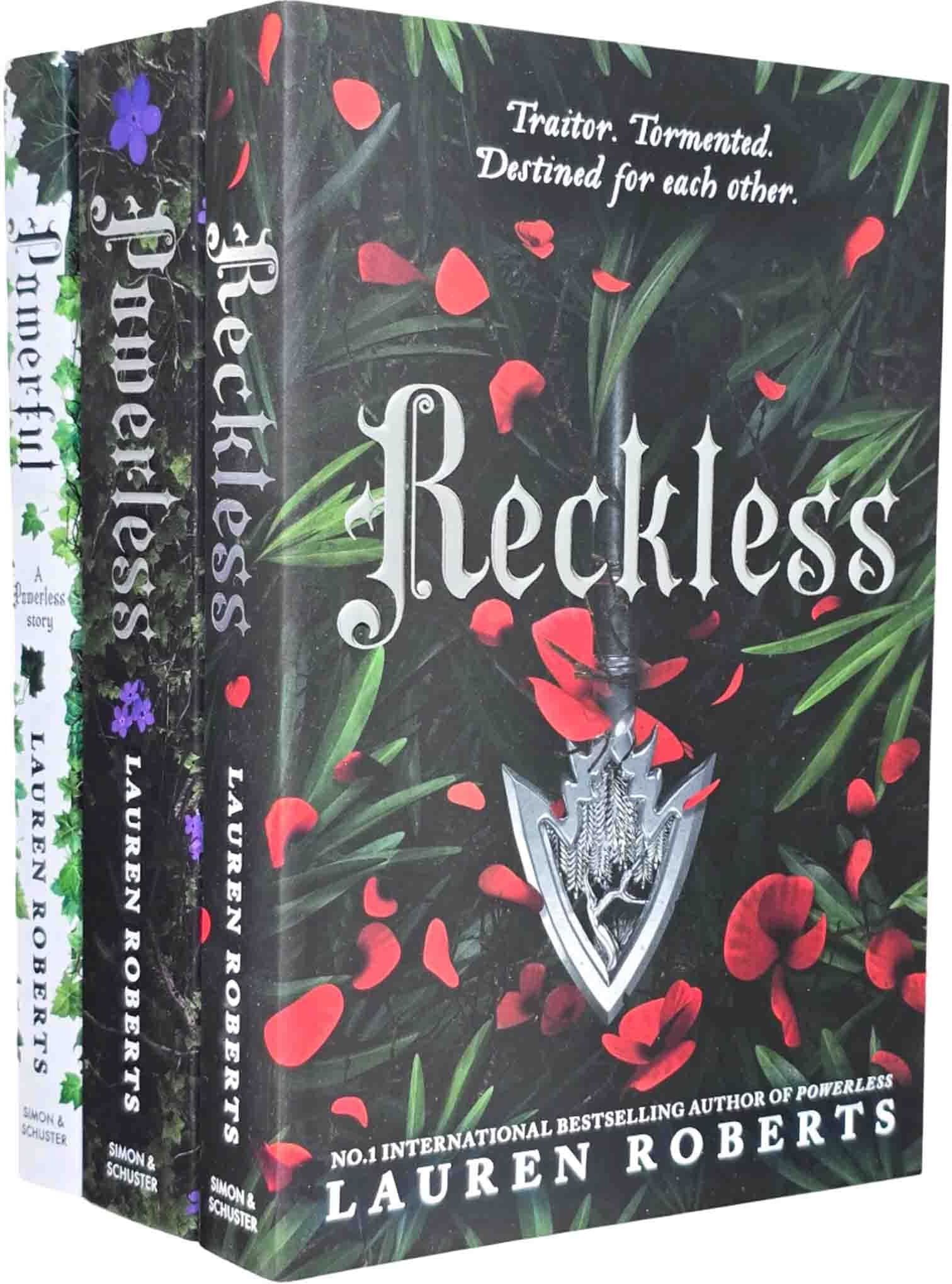 Simon & Schuster Children's Lauren Roberts Powerless Trilogy Collection 3 Books Set (Powerless, Powerful & Reckless)