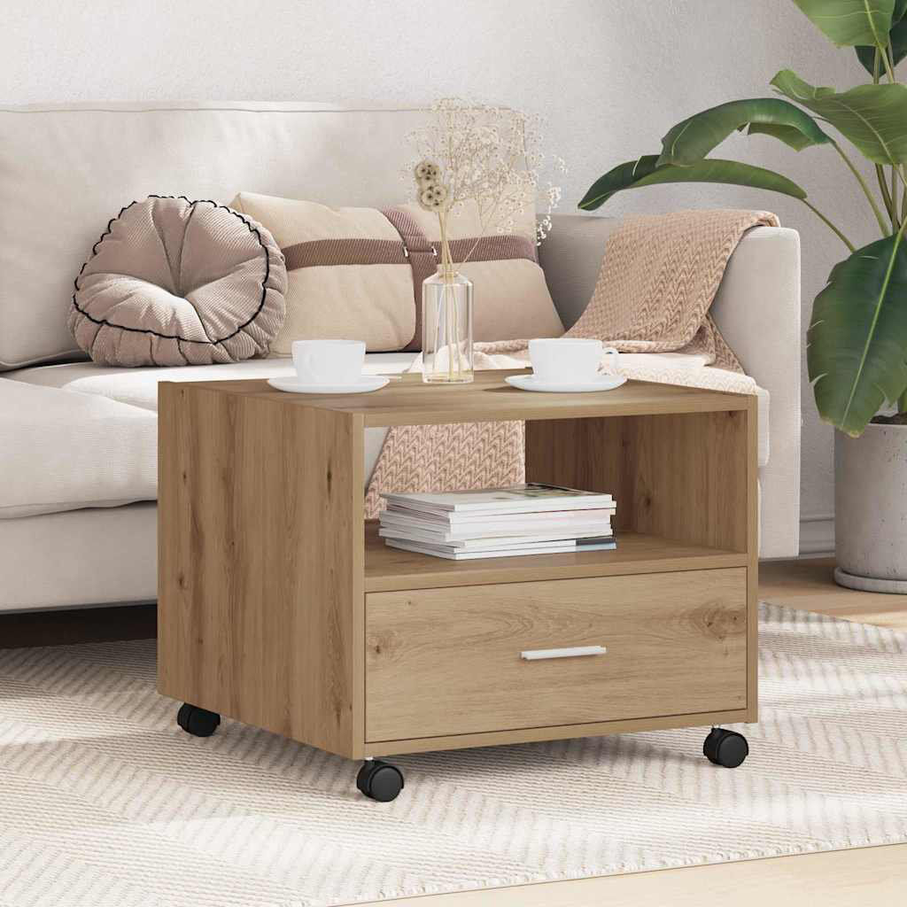 17 Stories Coffee Table with Storage Artisan Oak 45cm H X 55cm W X 55cm D