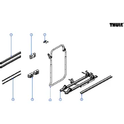 Thule Schrauben Befestigungsschiene 4 Stück für Fahrradträger Elite Van XT für Transit ab 2015 - Thule Ersatzteilnummer 1500603767