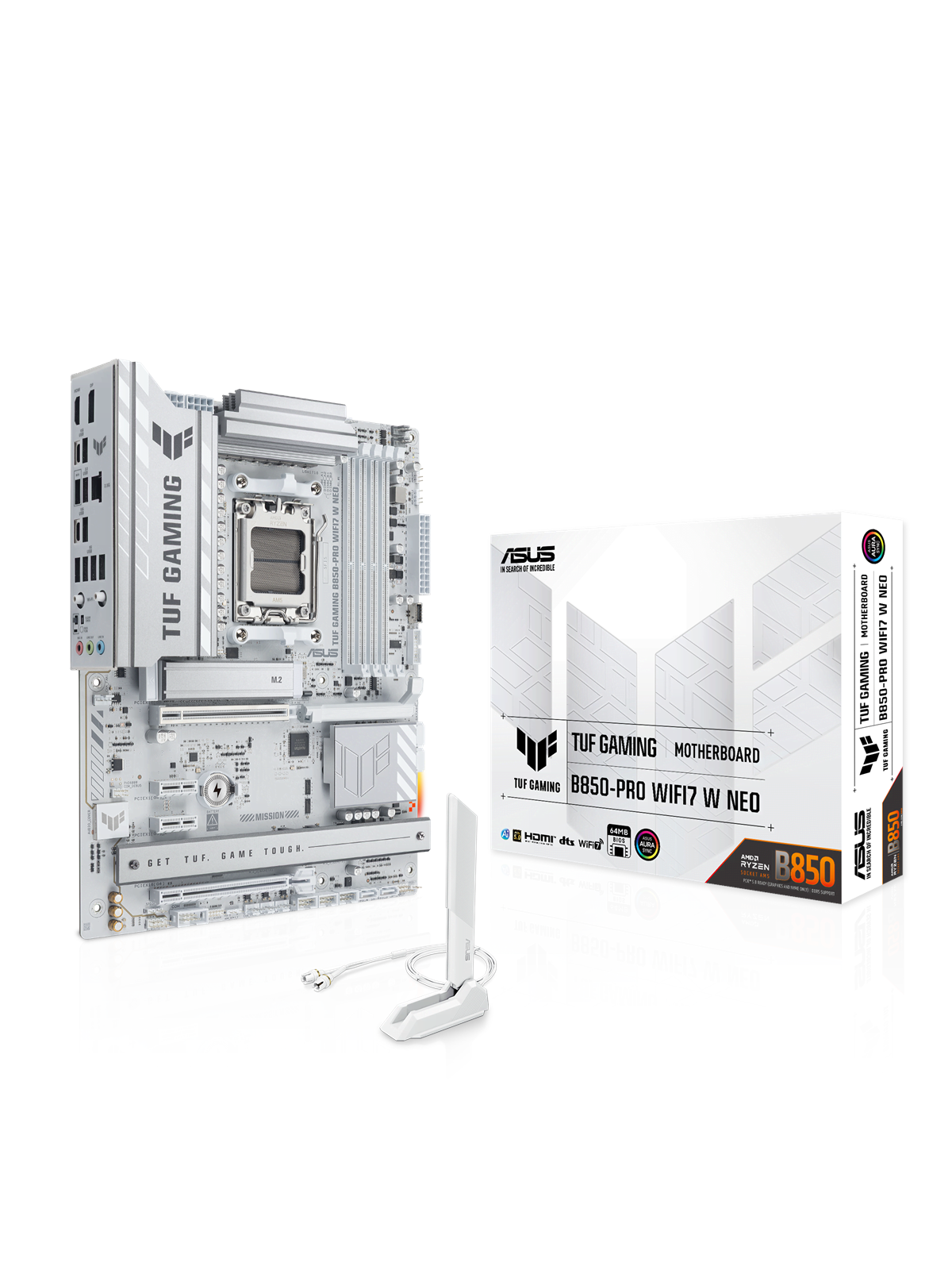 ASUS TUF GAMING B850-PRO WIFI7 W NEO Mainboard - AMD B850 - AMD AM5 - DDR5 RAM - ATX