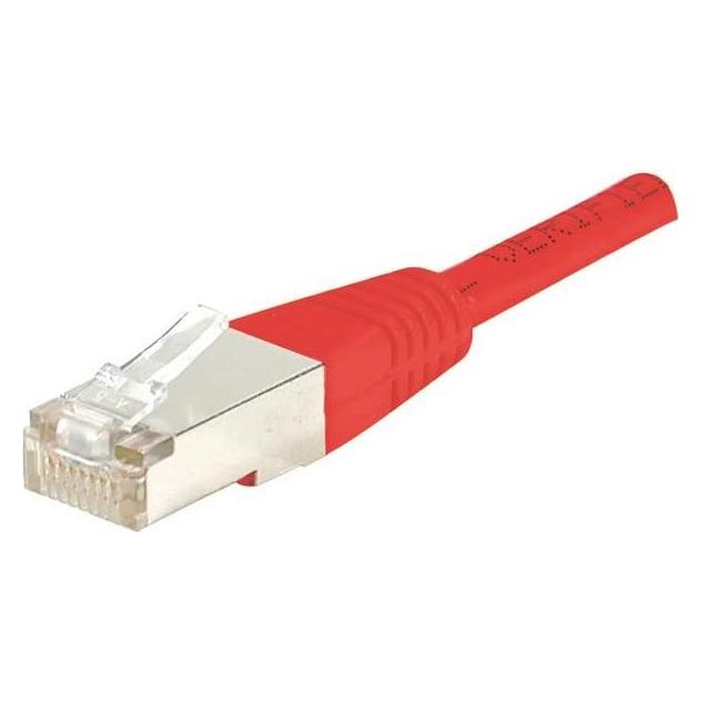 Exertis Connect Patchkabel F/UTP, CAT.6, rot, 30,0 m Patchkabel mit besonders schmalem Knickschutz (F/UTP, 30 m) (853343)