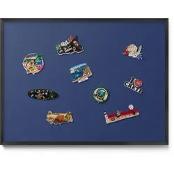 MAGNETTAFEL 80x60 cm Schwarzer Rahmen Dunkelblau