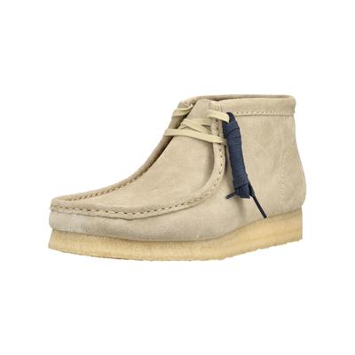 Schnürschuh CLARKS "Clarks Halbschuhe Veloursleder", Herren, Gr. 43, beige, Veloursleder, Schuhe Schnürschuh