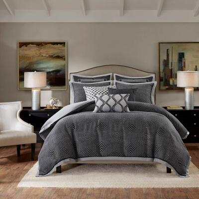 Madison Park Signature Shades of Serenity Comforter Set with Decorative Pillows