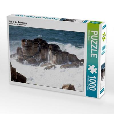 CALVENDO Puzzle Fels in der Brandung | 1000 Teile Lege-Größe 64x48cm Foto-Puzzle für glückliche Stunden