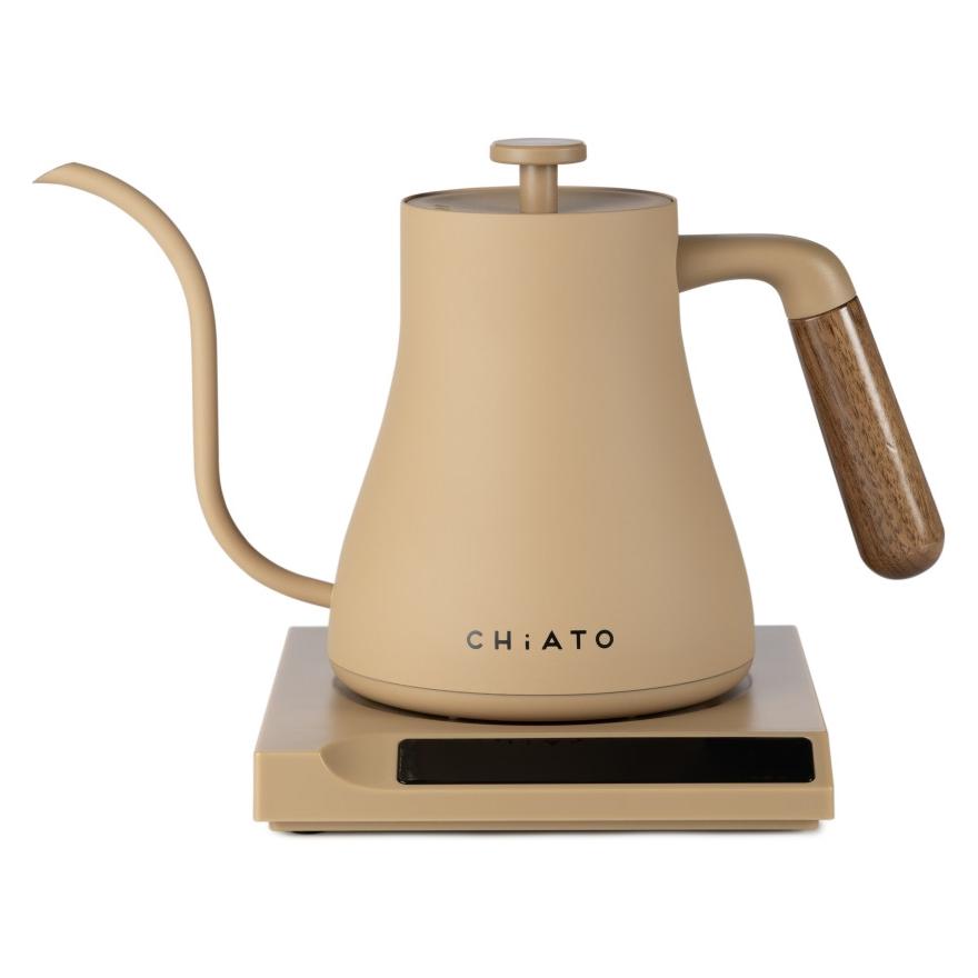 CHiATO flowPLAY Gooseneck Elektrischer Wasserkocher, 0.6 l - Beige (0.60 l) (chiflogosnd)