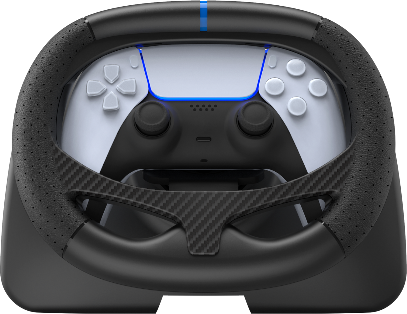 Gioteck FR5 Racing Wheel Dock for DualSense Controllers - Compatible with PS5 and PC - Motion-Controlled Steering
