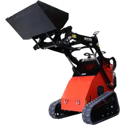 HZC power Kompaktlader KLB200, Benzinmotor 15PS, Stand-On Skid Steer, Multilader, Raupen (KLB200)