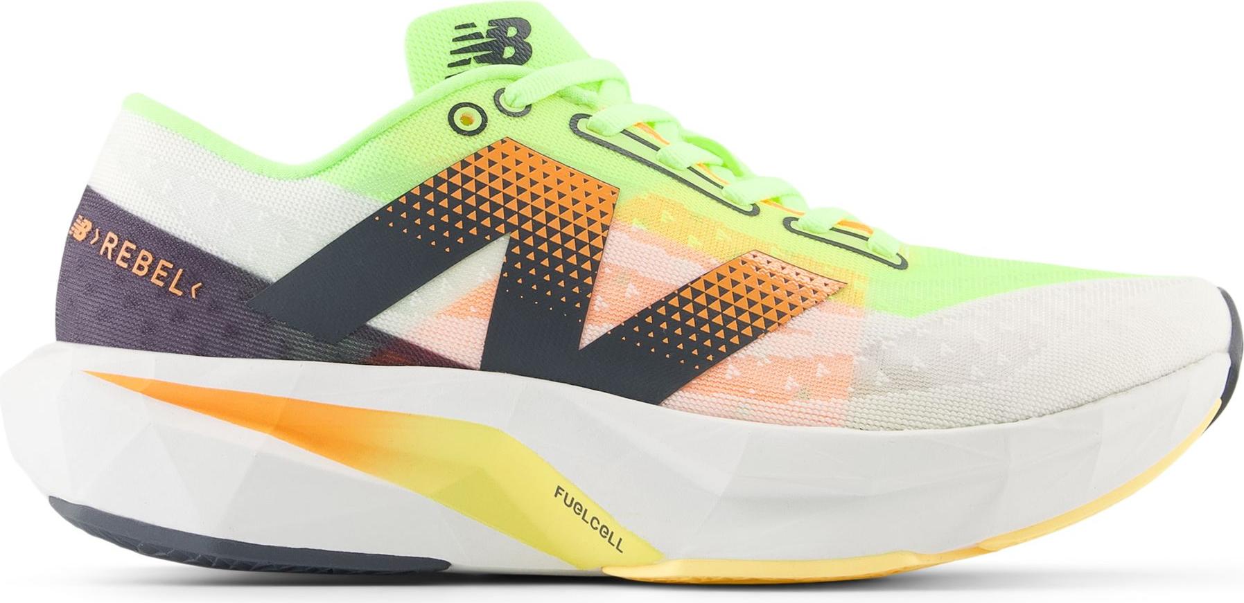 New Balance FuelCell Rebel v4 Bleached Lime Glo Hot Mango - EU 49