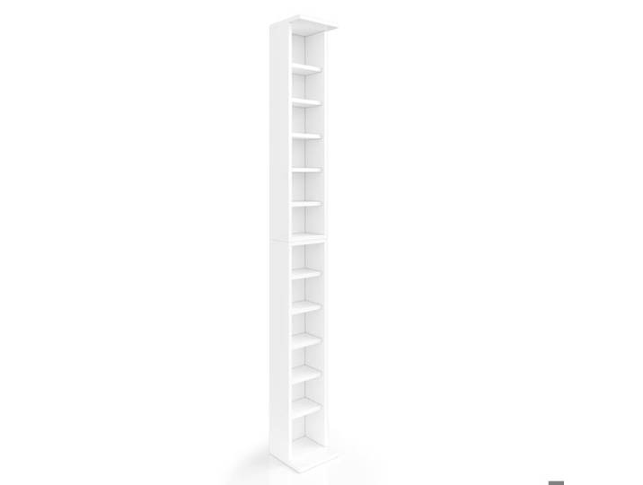 Étagère pour CD 21x183.6cm Grand set de 2 Blanc Vicco 25368