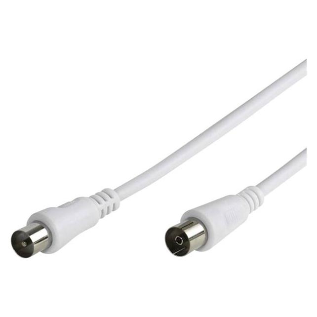 Vivanco TV-/Radio-Antennenkabel, 15 m - Weiss (75 dB, Antennenkabel) (VVAN150MFW)
