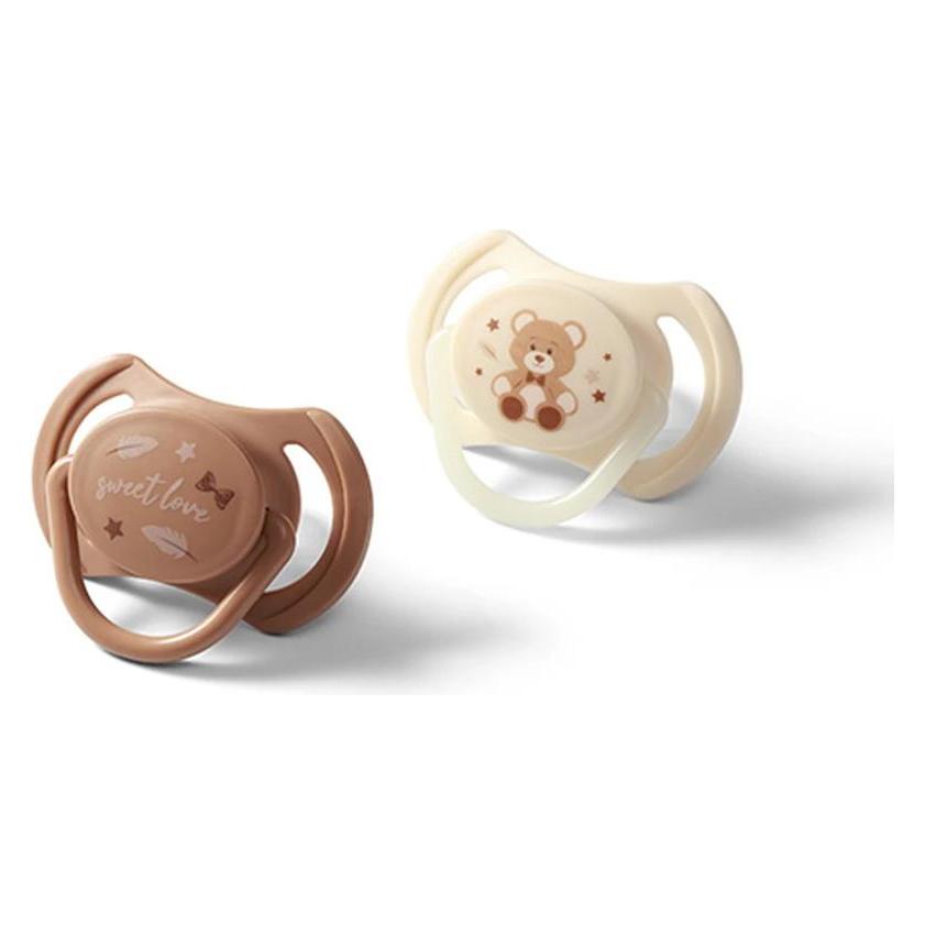 Canpol BABY ONO 1669/01 SMOCZKI SYMETRYCZNE SILIKONOWE 0-6 M (2x, 0 - 6 Monate) (62070395)