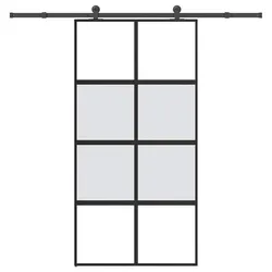 vidaXL Schiebetür mit Beschlag 102,5x205 cm Hartglas und Aluminium