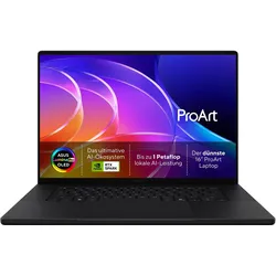 ASUS ProArt P16 NVIDIA RTX Spark N1X 64 1TB H7607BA-SE176X W11P (16", 1000 GB, 64 GB, DE), Notebook, Schwarz