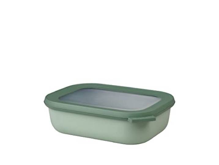 Mepal - Bol Multifonction Rectangulaire - Boîte Conservation Alimentaire avec Couvercle - Convient comme Boîte de Hermétique pour le Réfrigérateur\, Micro-ondes & Congélateur - 1000 ml - Nordic sage