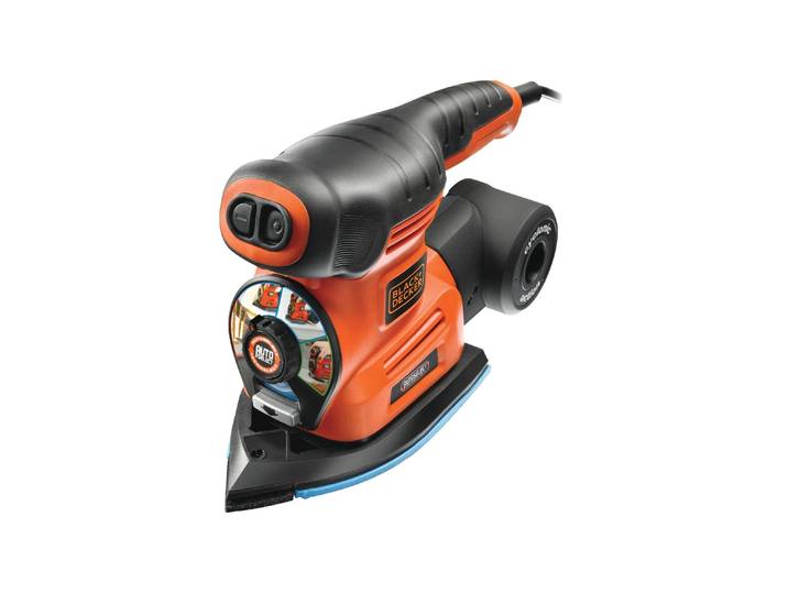 Multischleifer BLACK + DECKER Multischleifer, Black & Decker, »KA280K Netzbetrieb« , orange (orange, schwarz), Schleifmaschinen, Multischleifer, Werkzeugloser Schleifplattenwechsel