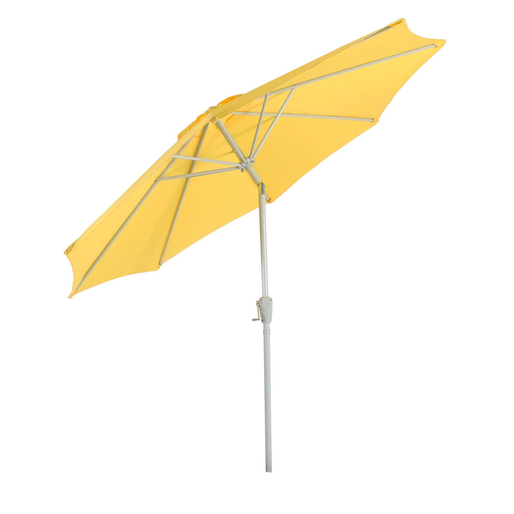 Sonnenschirm Asti, Gartenschirm, Ø 3m neigbar Polyester/Alu 5kg ~ gelb