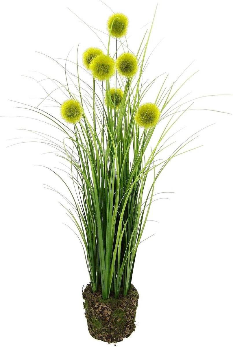 Kunstgras Knoopgras Groen - Decoratieve onderhoudsvrije plant voor woonkamer decoratie