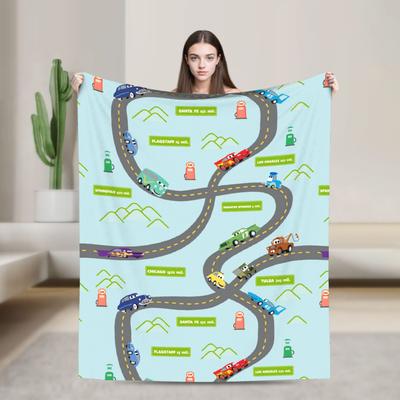 Shop Station Lightning McQueen Blanket Soft Flannel Fleece Kids Throw Blanket For Bed, Sofa & Travel c 28x39in