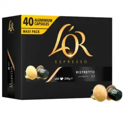 100 RISTRETTO L'OR Espresso-Kaffeekapseln – Nespresso-kompatible Aluminiumkapseln