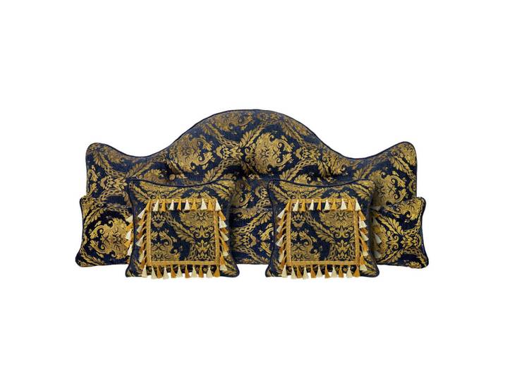Vercart Nachttischkissen Goldblume Blau 60*140cm 4er-set, Mode, Füllung: Polyester, 15x140 cm, Heimtextilien, Wohntextilien, Kissen, Rückenkissen