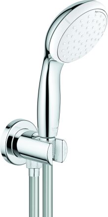 Grohe Tempesta 100 set de bain 26406001 chrome, avec support de douche mural, 2 modes de jet