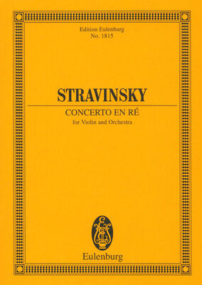 Edition Eulenburg Strawinsky Concerto En Ré