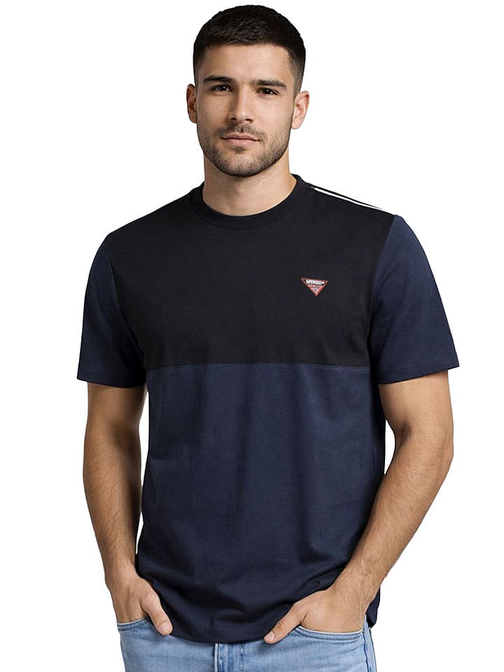 Geographical Norway Shirt "Jalo" in Dunkelblau/ Schwarz - S